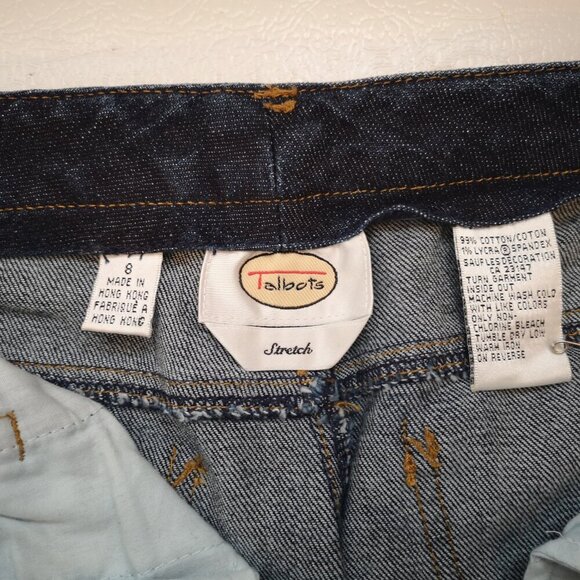 Talbots Stretch Ladies Size 8 Straight Leg Dark Wash Jeans - Picture 3 of 15